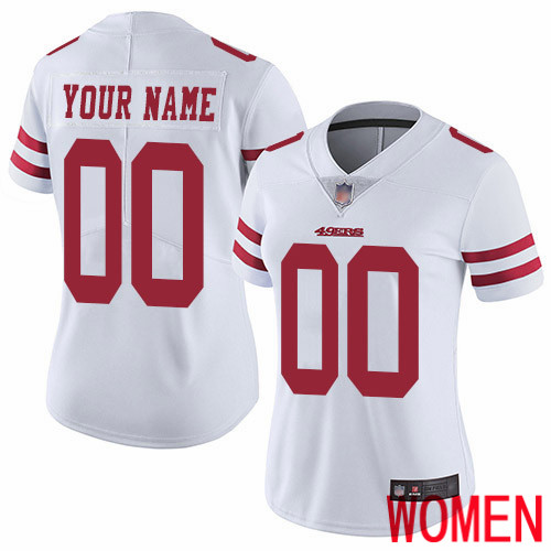 Limited White Women Road Jersey NFL Customized Football San Francisco 49ers Vapor Untouchable->customized nfl jersey->Custom Jersey